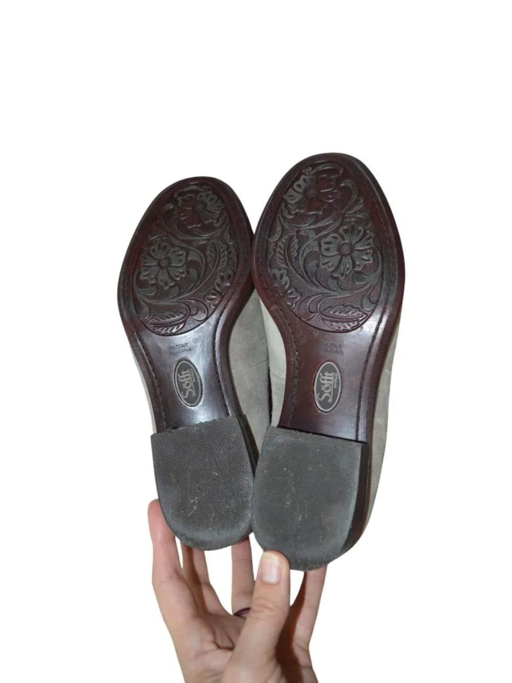 Sofft Severn Suede Slip On Loafers Grey CBU029 Women Size 9M Minimalist Coquette